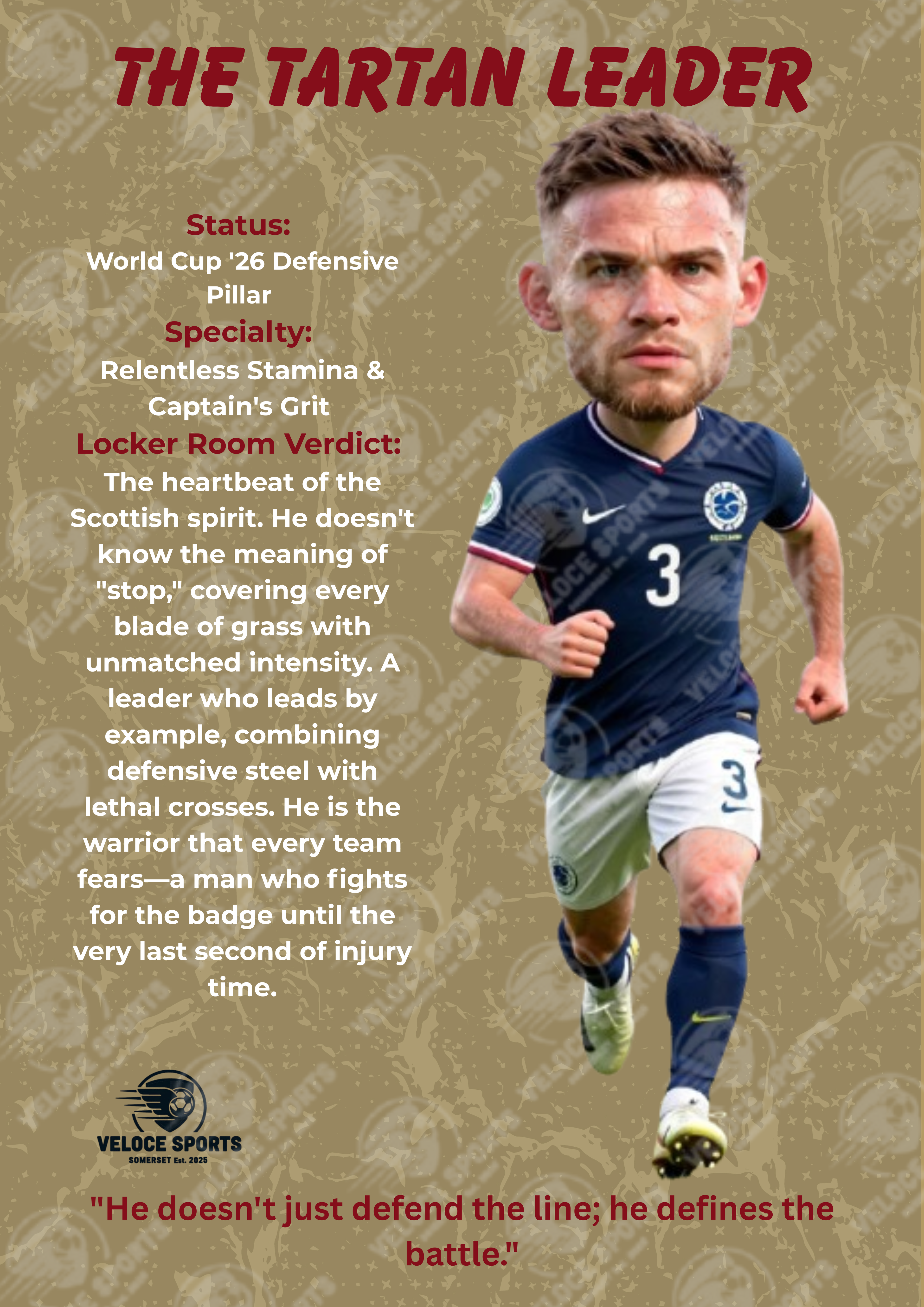 Robertson "The Tartan Leader" World Cup 2026 Elite Poster | Veloce Sports