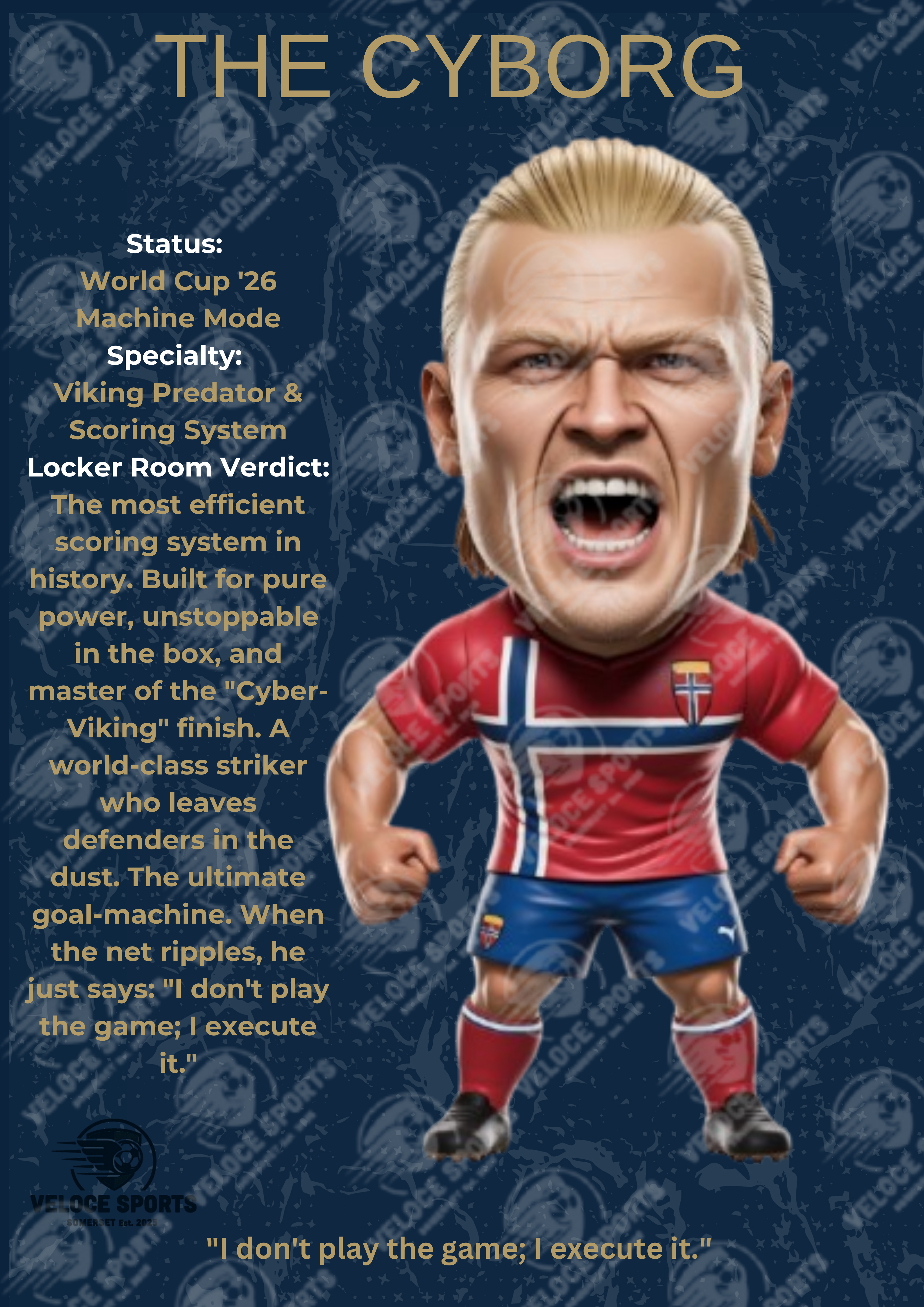 Erling Haaland: The Cyborg - World Cup '26 Elite Digital Poster