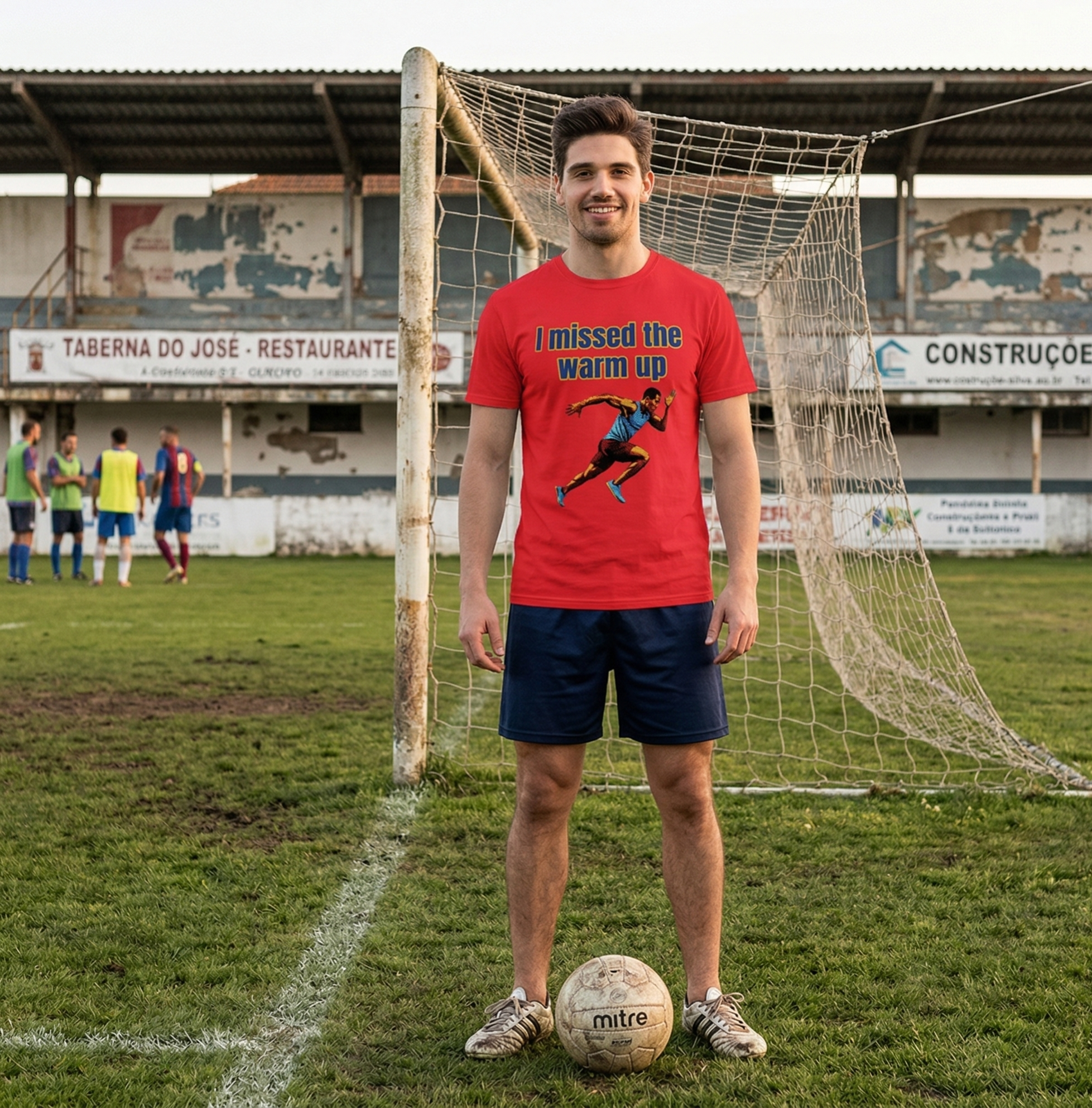 I Missed The Warm Up Tee (Size Medium) | Funny Football Gift